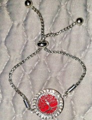 Women’s Charm Stainless Steel Tree of Life Freely Adjustable Bracelet Chain Link