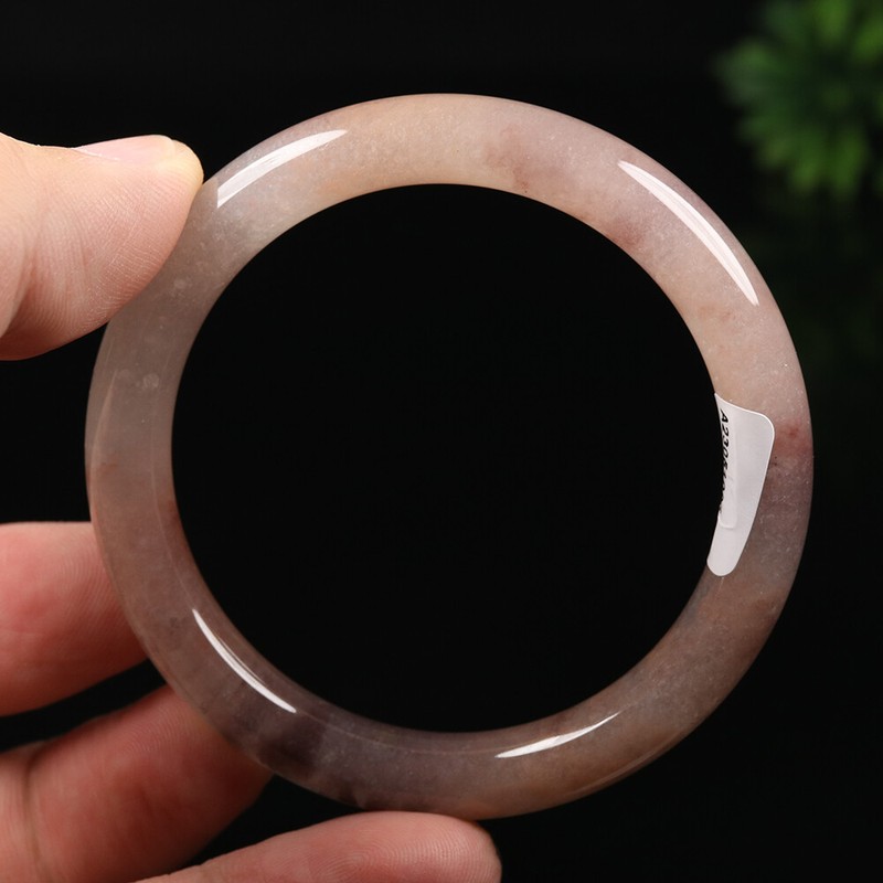 52-64mm Certified Golden jade bracelet 100% Natural Lavender Purple Jade Bangle gallery