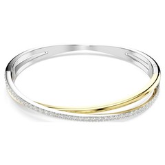 Swarovski Hyperbola Bangle, Large, Round Cut, White, Mixed Metal Finish 5689722