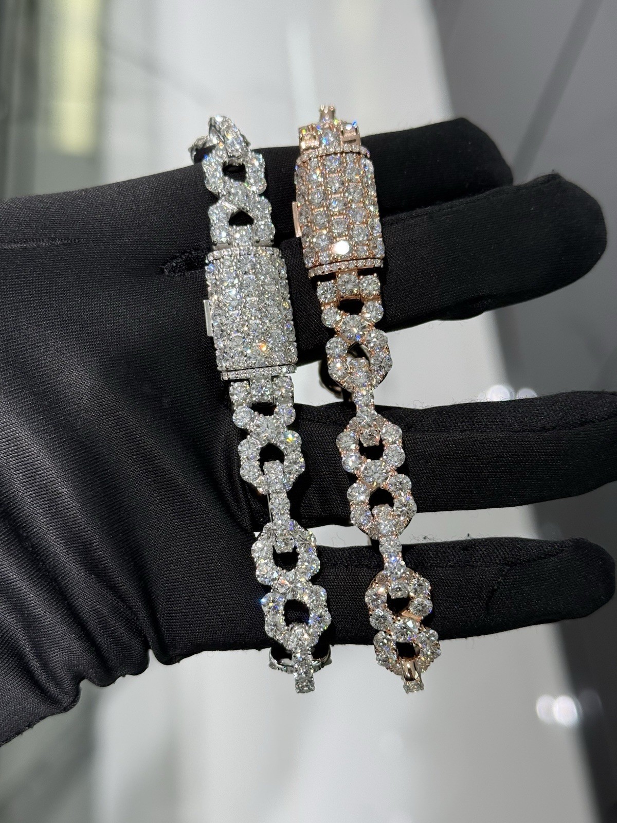 New Popular Lab Diamond VVS Infinity Link Bracelet 10mm 8 inches Iced Out Cuban gallery
