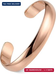 Feraco Pure Copper Bracelets for Women & Men, 99.99% Real Copper Tibetan Cuff Ba