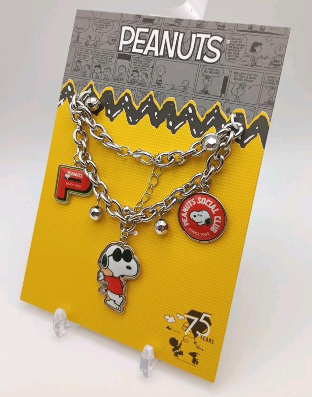 SNOOPY Joe Cool Peanuts Social Club Charm Bracelet 75th Anniversary gallery