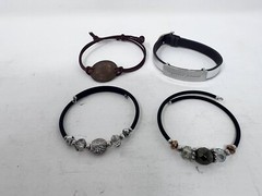 womens girls Lot of 4 Leather bracelets