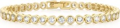 14k Gold Filled Tennis Bracelet, Cubic Zirconia Bracelets for Women, Gold Bra…