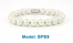 White-High Power Magnetic Pearl Bracelet for health & beauty