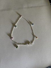 Evil Eye Multi color Protection Bracelet Sterling Silver 925 6.75”