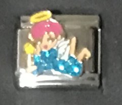 Angel Halo Wholesale Italian CHARM Enamel Link 9MM K50