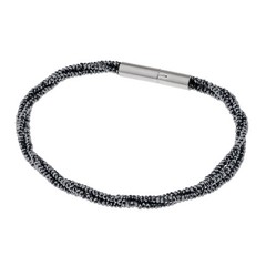 Ernstes Design Bracelet Gold Plated With Hematite Click Closure Stainless A686