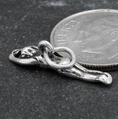 925 Sterling Silver Female Girl Women Swimmer Swim Team Swimming Charm Pendant