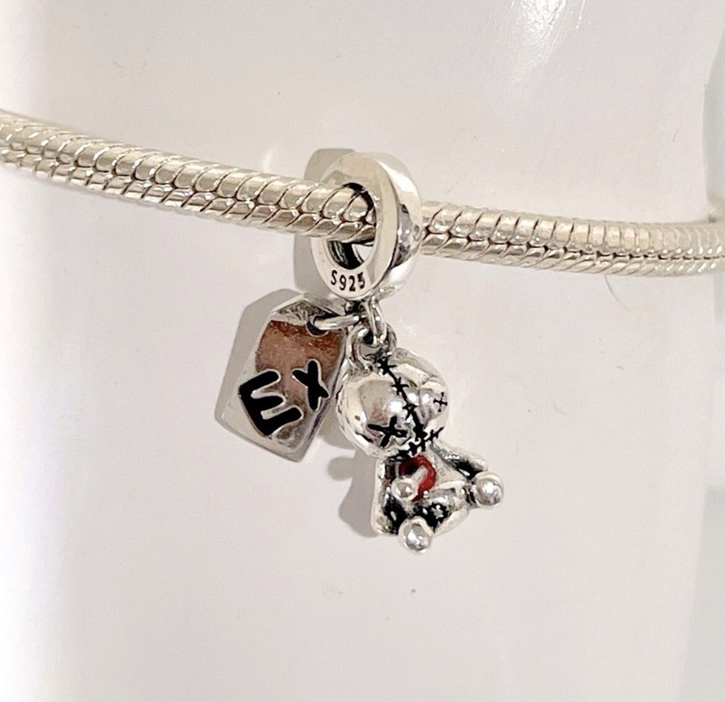 Ex Voodoo Doll Dangle Charm 925 Sterling Silver gallery