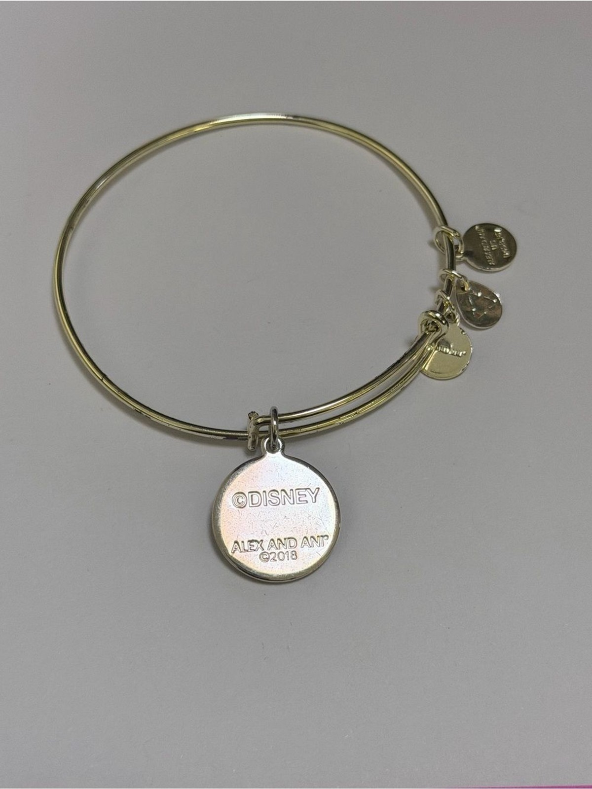 Silver tone 'Happily Ever After' Charm Bangle Bracelet gallery