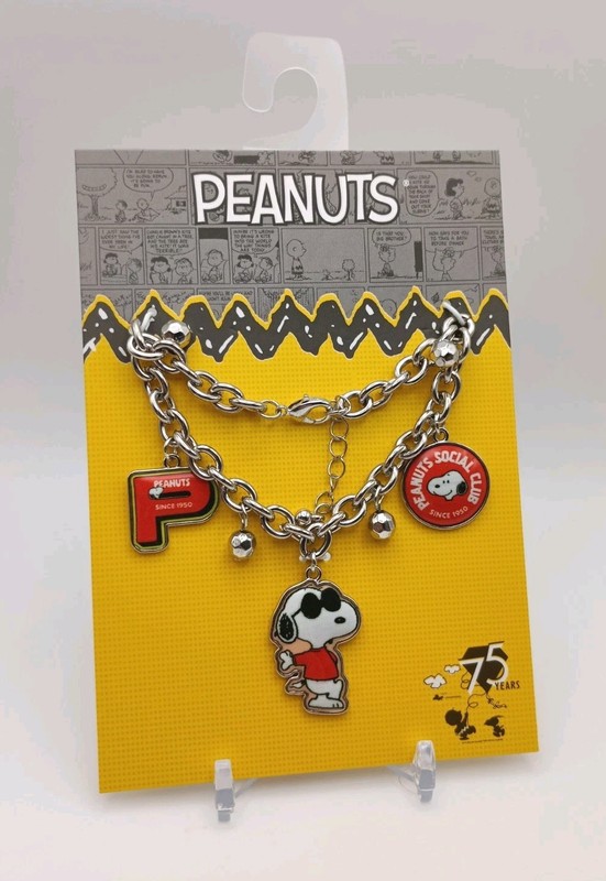 SNOOPY Joe Cool Peanuts Social Club Charm Bracelet 75th Anniversary gallery
