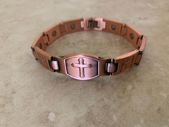 Gorgeous Copper Magnetic Bracelet Arthritis Pain Relief Balance Power Energy RX