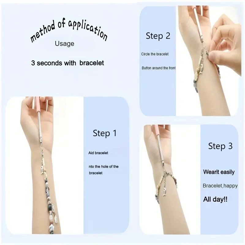 1pc Bracelet Helper Tool Stainless Steel Jewelry Fastening Aid Accessory - NEW gallery