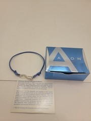 Avon Empowerment Bracelet Blue Stretch Cord In Original Box (B)