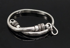 925 sterling silver snake chain customized half round D shape bracelet sbr372