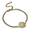 Flower of Life Ankle Bracelet Gold PVD 316L Stainless Steel Sacred Geometry gallery