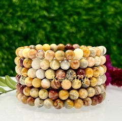 Wholesale 6 Pcs Natural Crazy Lace Agate 6mm 7.5” Healing Stretch Bracelet