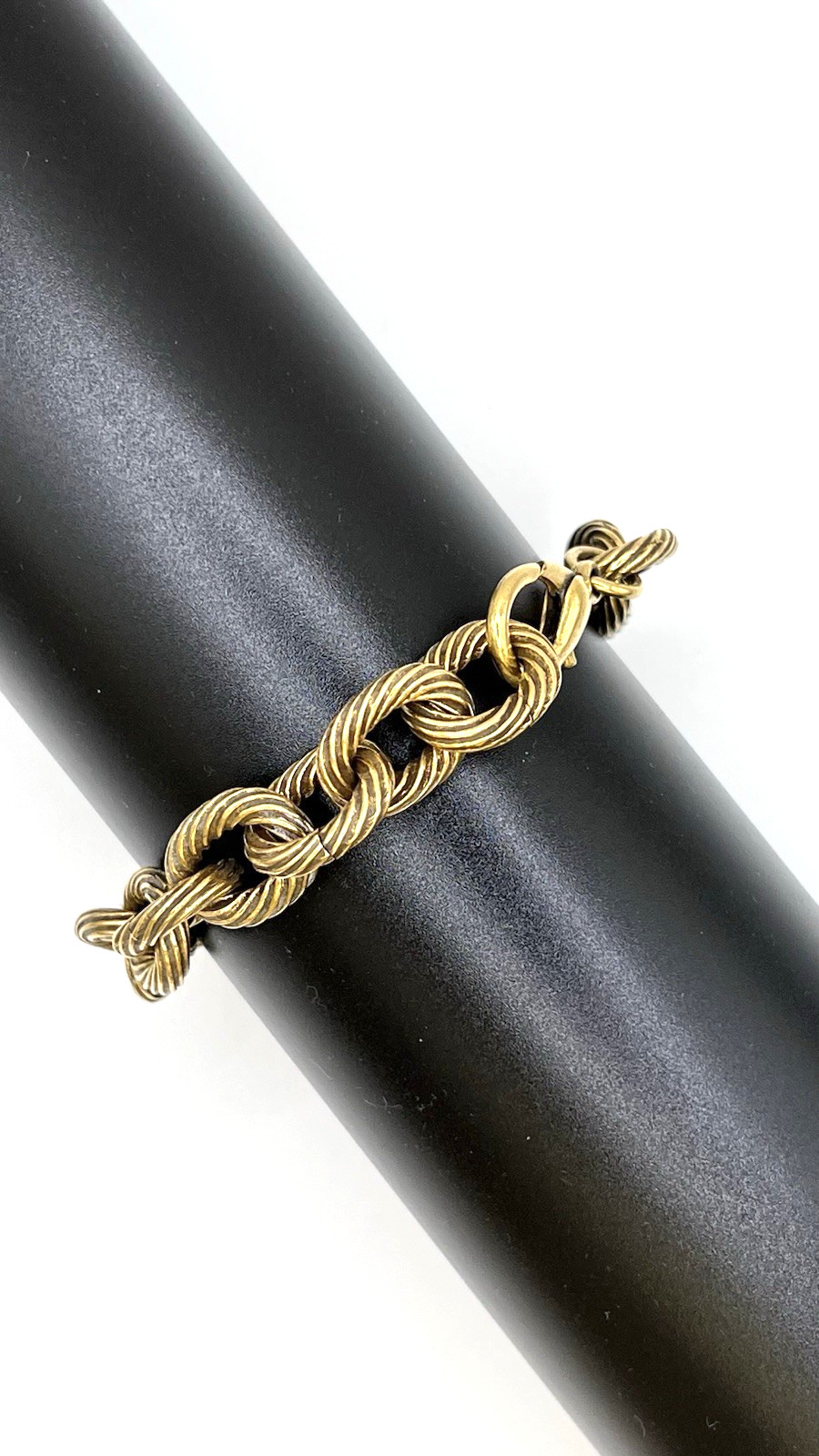 Bracelet Metal Chain Twisted cable links Heavy - great looking! gallery