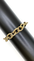 Bracelet Metal Chain Twisted cable links Heavy – great looking!