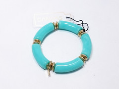 CANVAS Leopard Lelani Resin Disc Stretch Bracelet – 22566B-AQ