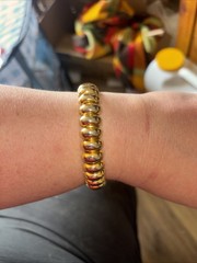 Gold Tone Caterpillar Bracelet