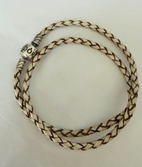 Pandora Leather Champagne Necklace 14.9 Inches