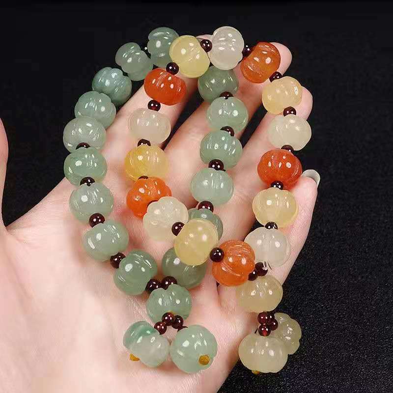 Jade Bracelet Natural Lighter Imperial Beads Charm Stretchy Handmade Gemstone gallery