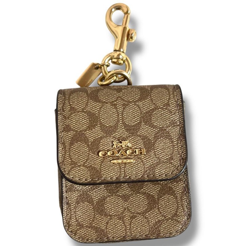 Coach Signature PVC Multi-Attachment Bag Charm Used gallery