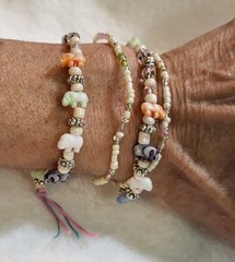 Elephant Ivory Beaded Bracelet Set