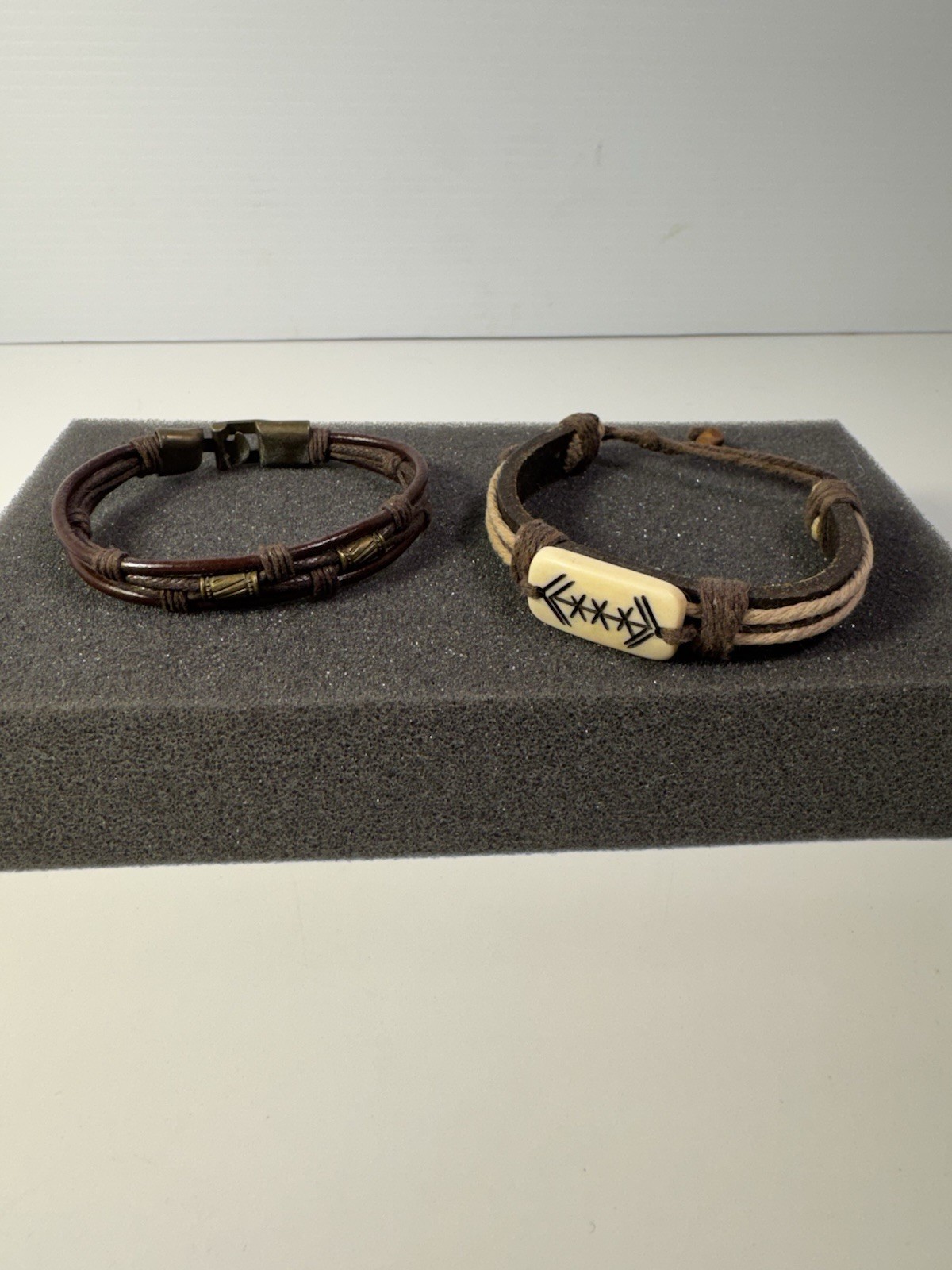Leather Bracelets Lot Of 2 Different Styles gallery