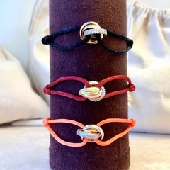 Trinity stone gold plated red string free size Everyday Bracelet no coloration