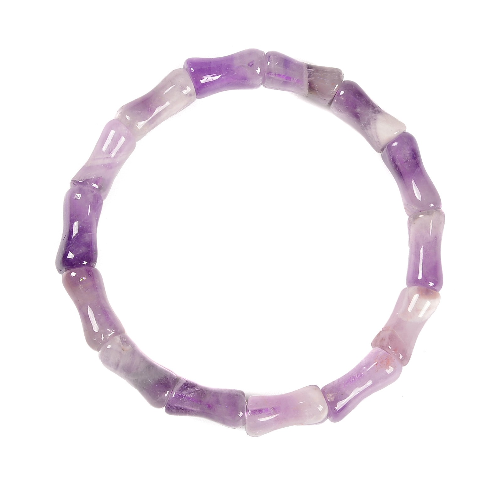 Chevron Amethyst Double Drill Bracelet Size Approx 12x15mm Length 7.5" (12x15mm) gallery