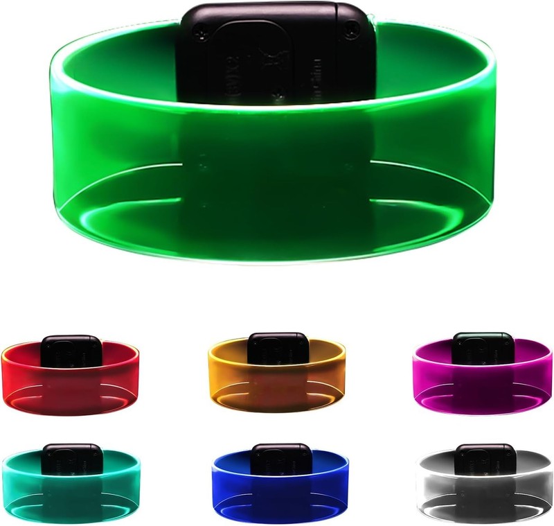 Glow-in-the-Dark LED Wristband with Color-Changing Modes for Halloween Fun gallery