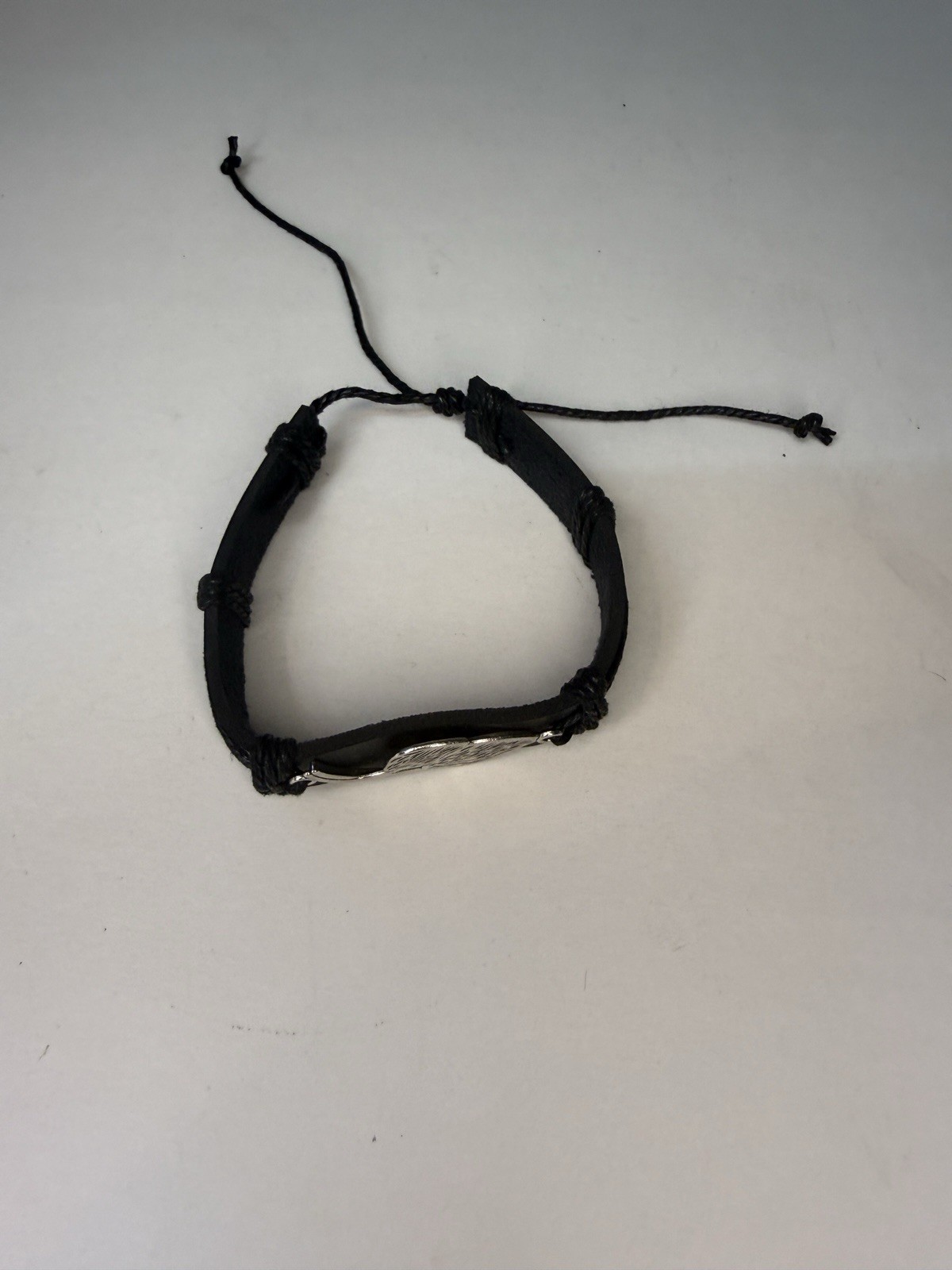 leather bracelet With Metal Leaf gallery