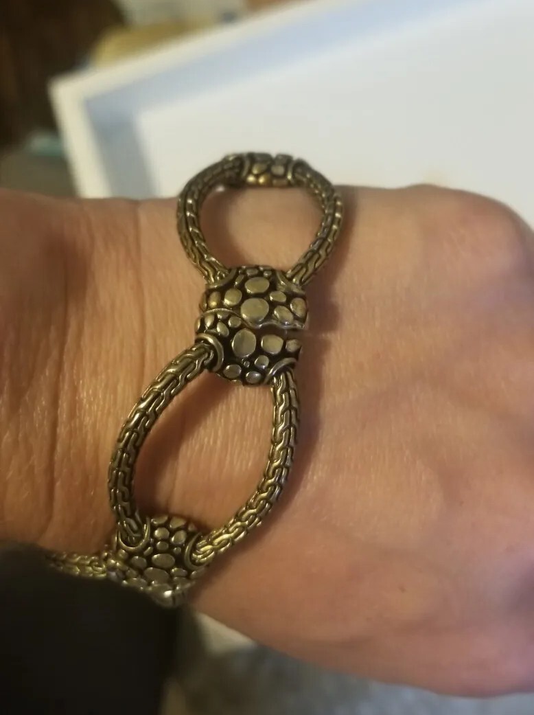 Lariat Link Silver Tone Bracelet One Size Stretch Premier Designs gallery