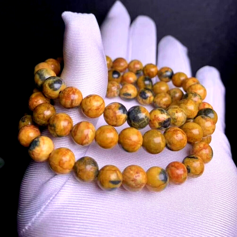 Genuine Bumblebee Jasper Crystal Balance 8MM Beads Healing Protection Bracelet gallery