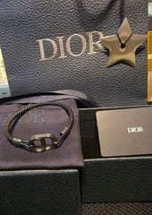Dior CD Icon Blade Leather Bracelet Timepiece Jewelry Genuine Authentic