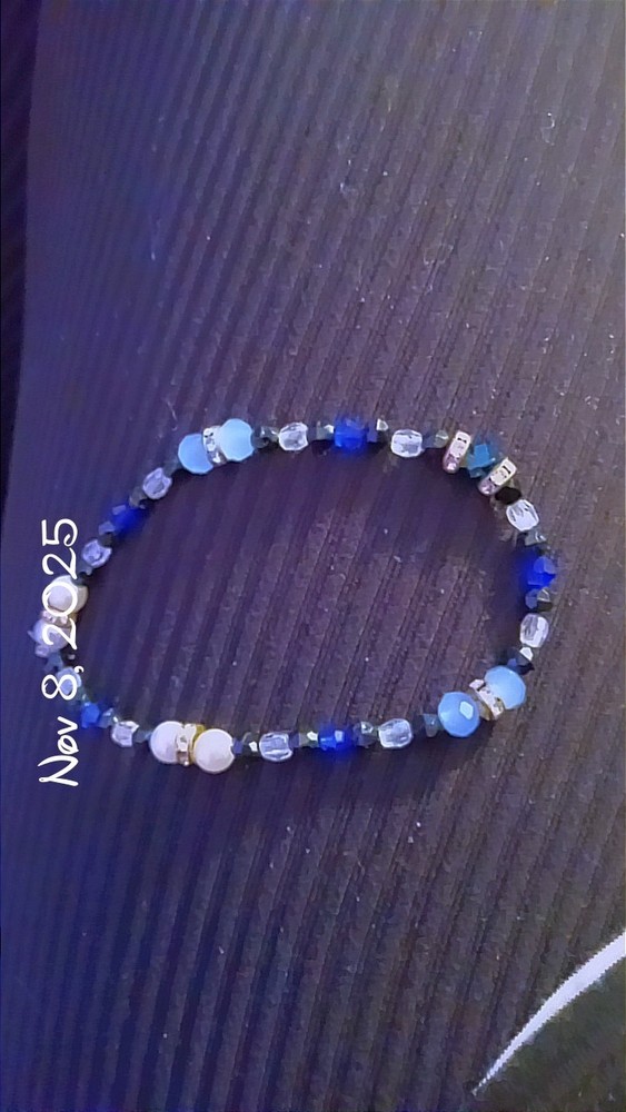 Blue Beaded Bracelet