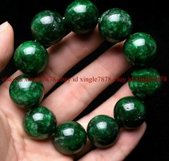 Huge 20mm Natural Green Jadeite Round Gemstone Beads Elastic Bracelet 7.5″ AAA+