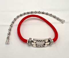 Brighton Color Clique Bracelet Size 7.25” With Red Cord and beaded bracelet