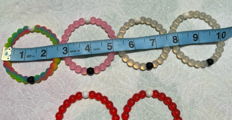 Lokai Bracelets Sz Small 6" Red Rainbow Clear Pink Lot of 6 gallery