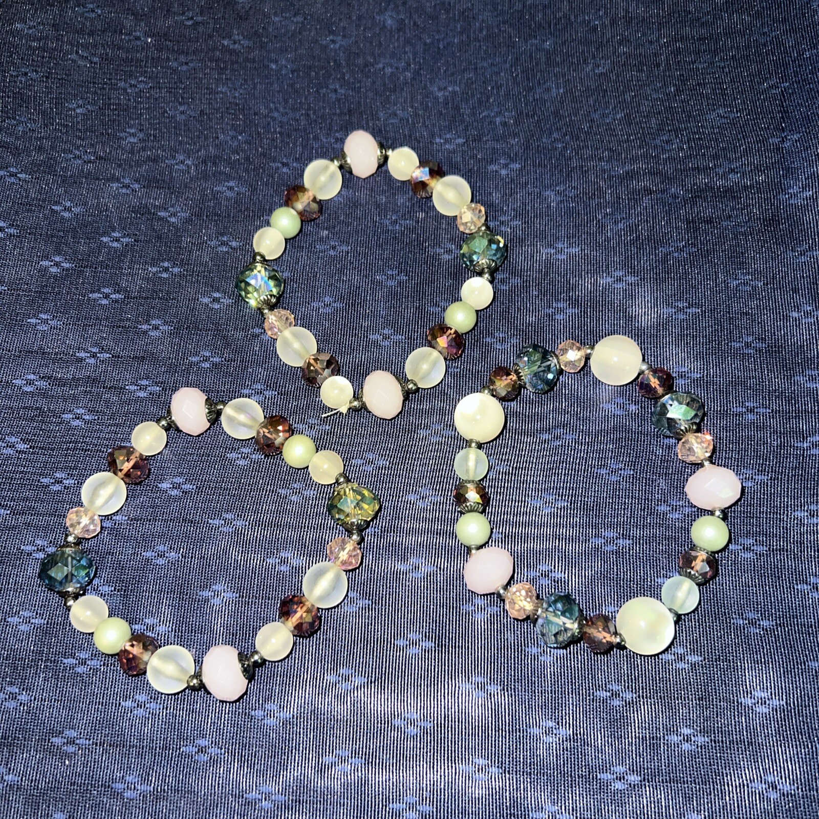 Lot Of 3 Stretch Beaded Bracelets With Miscellaneous Colors gallery