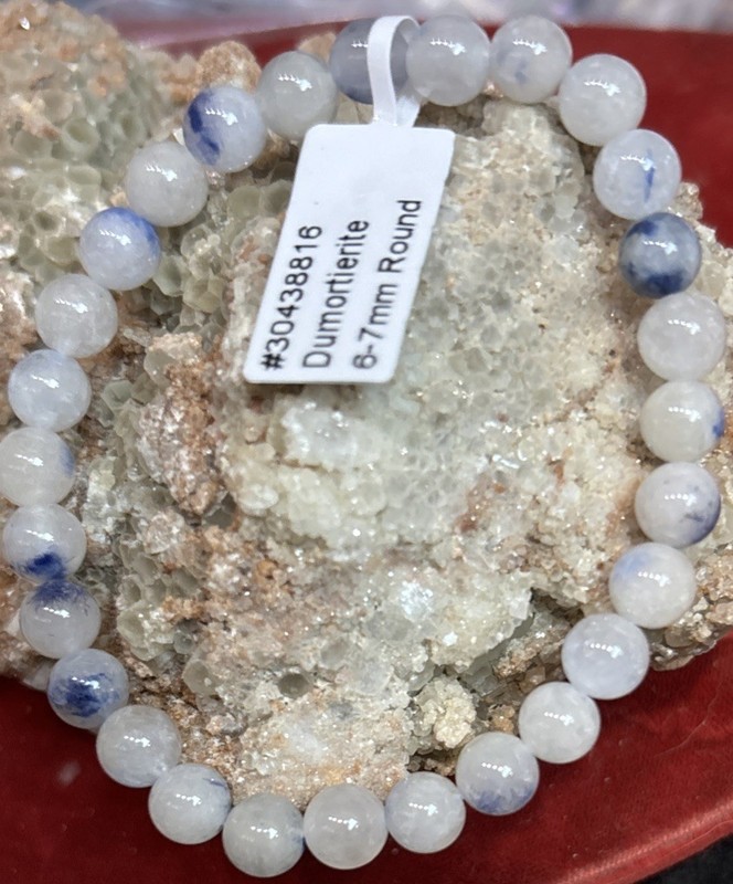 Dumortierite In Quartz 6-7Mm Stretch bracelet gallery