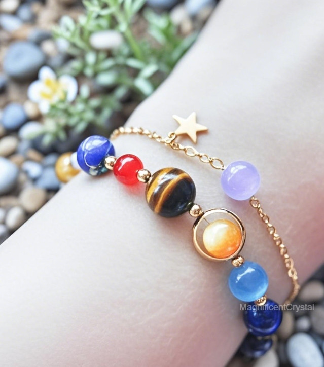 2025TrendingNow Solar System Bracelet Eight Planets Universe Unisex Reiki Gift gallery
