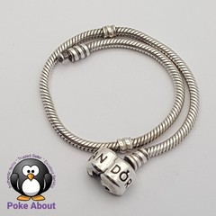 Authentic Pandora Silver Moments Snake Chain Bracelet 21.5cm 590702