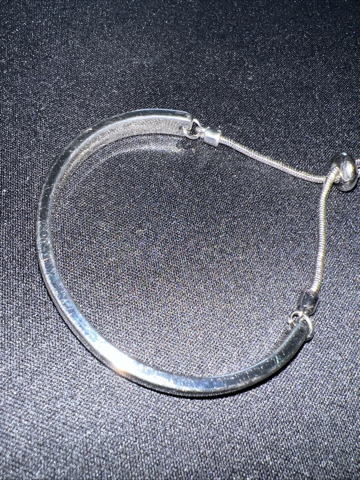 Alfani Womens Silver Tone Curved Solid Bar Slider Bracelet gallery