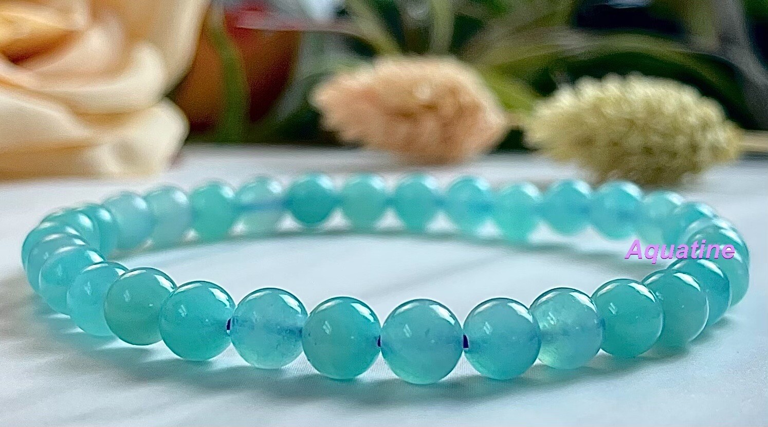 Amazonite 6mm Natural Crystal Bead Stretch Bracelet CUSTOM SIZING gallery