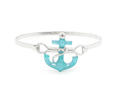 Resin Metal Alloy Hawaiian Fashion 6.5″ Bangle Hook Bracelet – Anchor