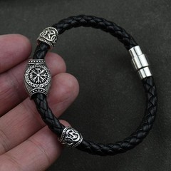 Viking Runic Runes Bracelet Accessories DIY Jewelry Beads Bangle for Men Women